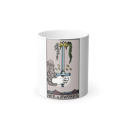 The Ace of Swords (Tarot Card) Color Changing Mug 11oz-11oz-Go Mug Yourself