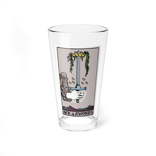 The Ace of Swords (Tarot Card) Pint Glass 16oz-16oz-Go Mug Yourself