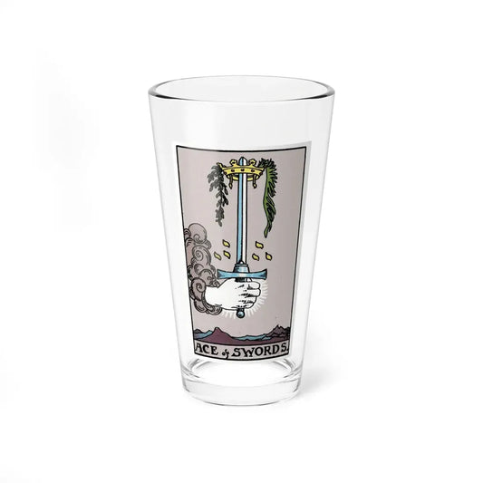 The Ace of Swords (Tarot Card) Pint Glass 16oz 16oz - Go Mug Yourself