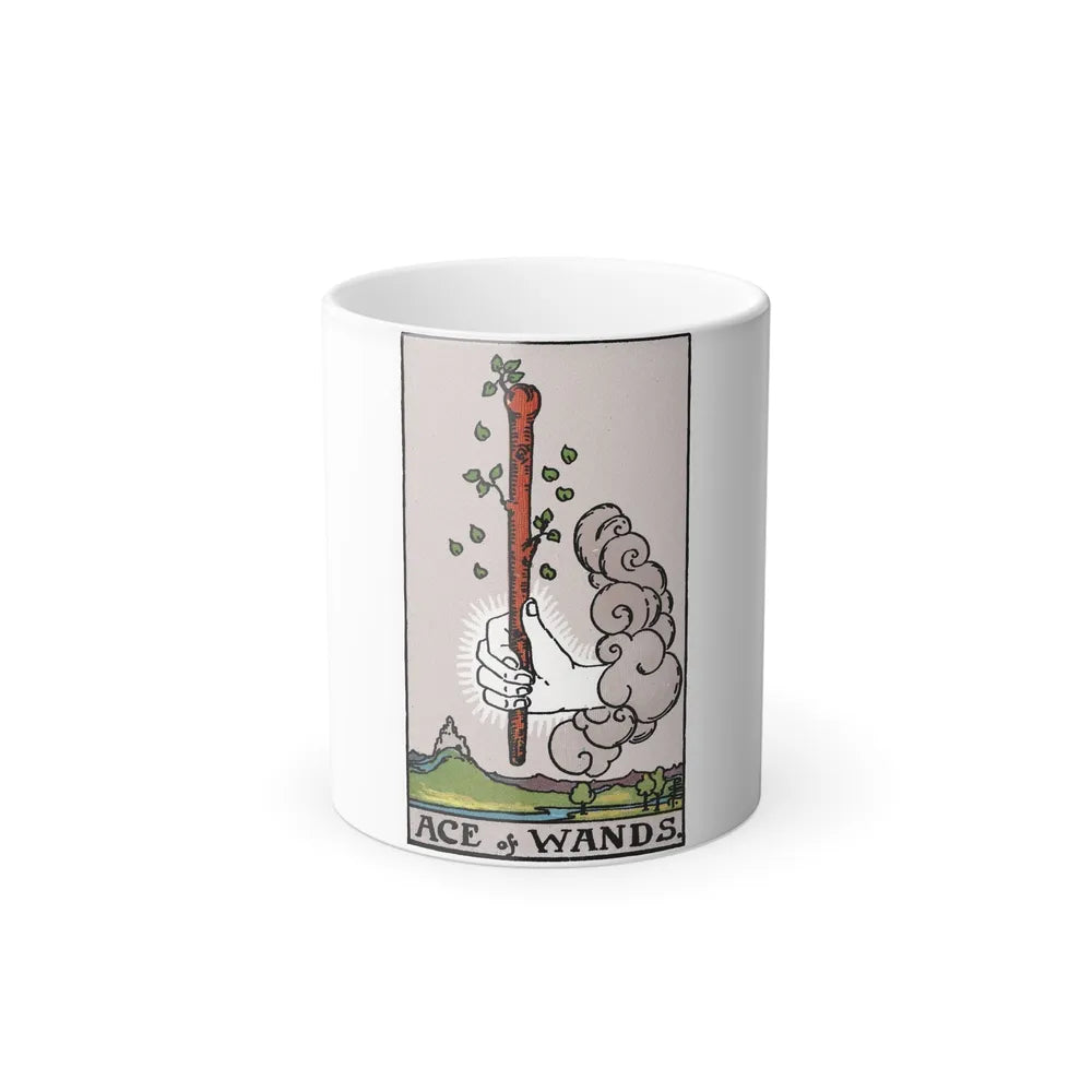 The Ace of Wands (Tarot Card) Color Changing Mug 11oz-11oz-Go Mug Yourself