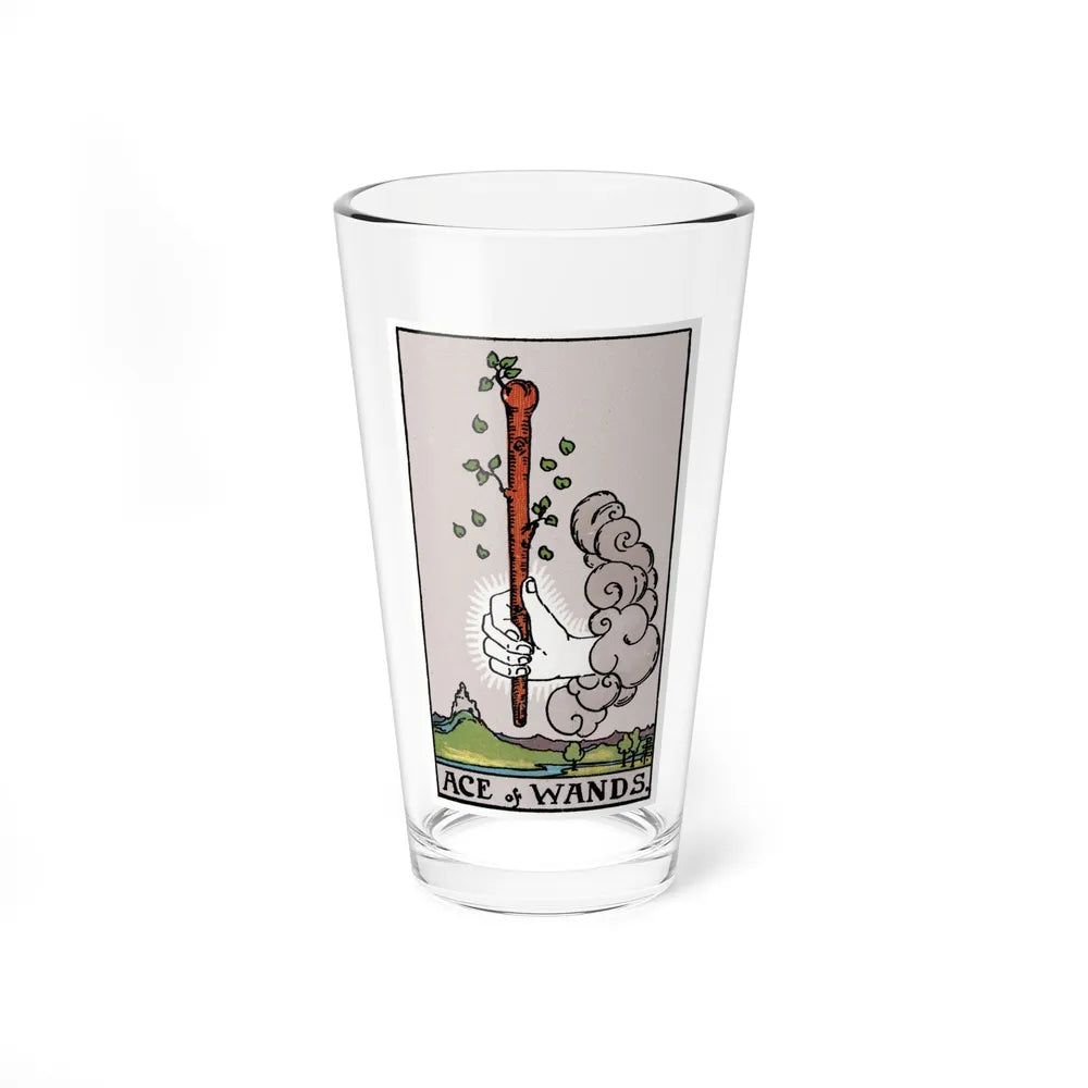 The Ace of Wands (Tarot Card) Pint Glass 16oz-16oz-Go Mug Yourself