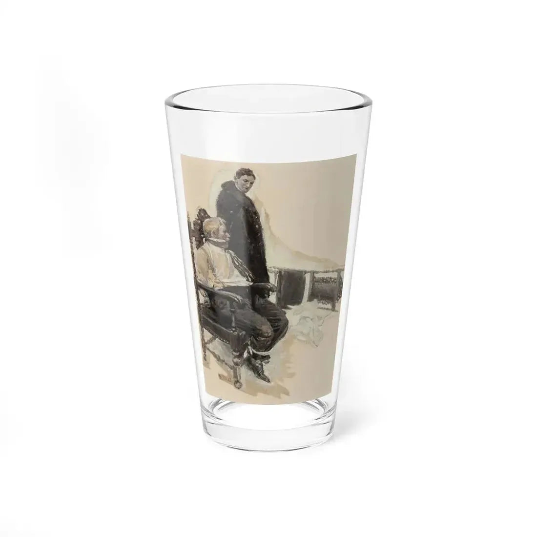 The Acid Test, The Saturday Evening Post story illustration, February 1913 (Magazine Illustration) Pint Glass 16oz 16oz - Go Mug Yourself