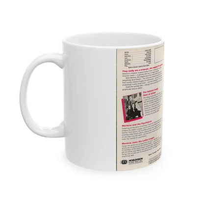 THE ADAM FAMILY THE AND FAMILY GOES TO SCHOOL (VHS COVER) - White Coffee Mug - Go Mug Yourself