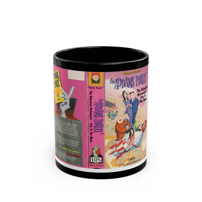 THE ADAMS FAMILY THE RELUCTANT ASTRONAUTS AND TRIP TO THE MOON (VHS COVER) - Black Coffee Mug-11oz-Go Mug Yourself