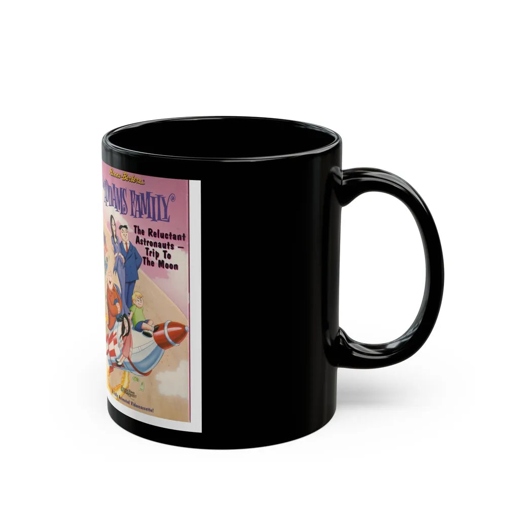 THE ADAMS FAMILY THE RELUCTANT ASTRONAUTS AND TRIP TO THE MOON (VHS COVER) - Black Coffee Mug-Go Mug Yourself