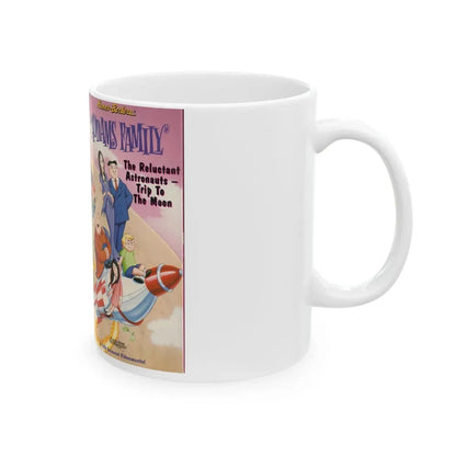 THE ADAMS FAMILY THE RELUCTANT ASTRONAUTS AND TRIP TO THE MOON (VHS COVER) - White Coffee Mug - Go Mug Yourself