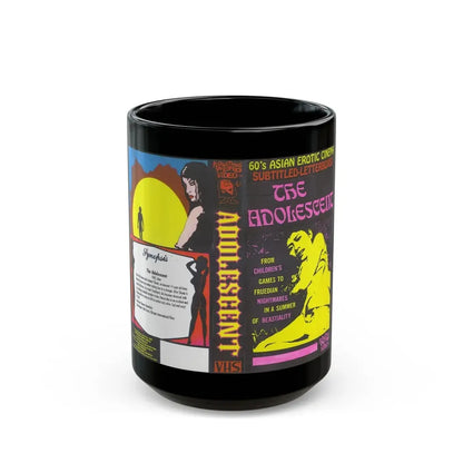 THE ADOLESCENT 60S ASIAN EROTIC CINEMA SWV SOMETHING WEIRD VIDEO (VHS COVER) - Black Coffee Mug 15oz - Go Mug Yourself