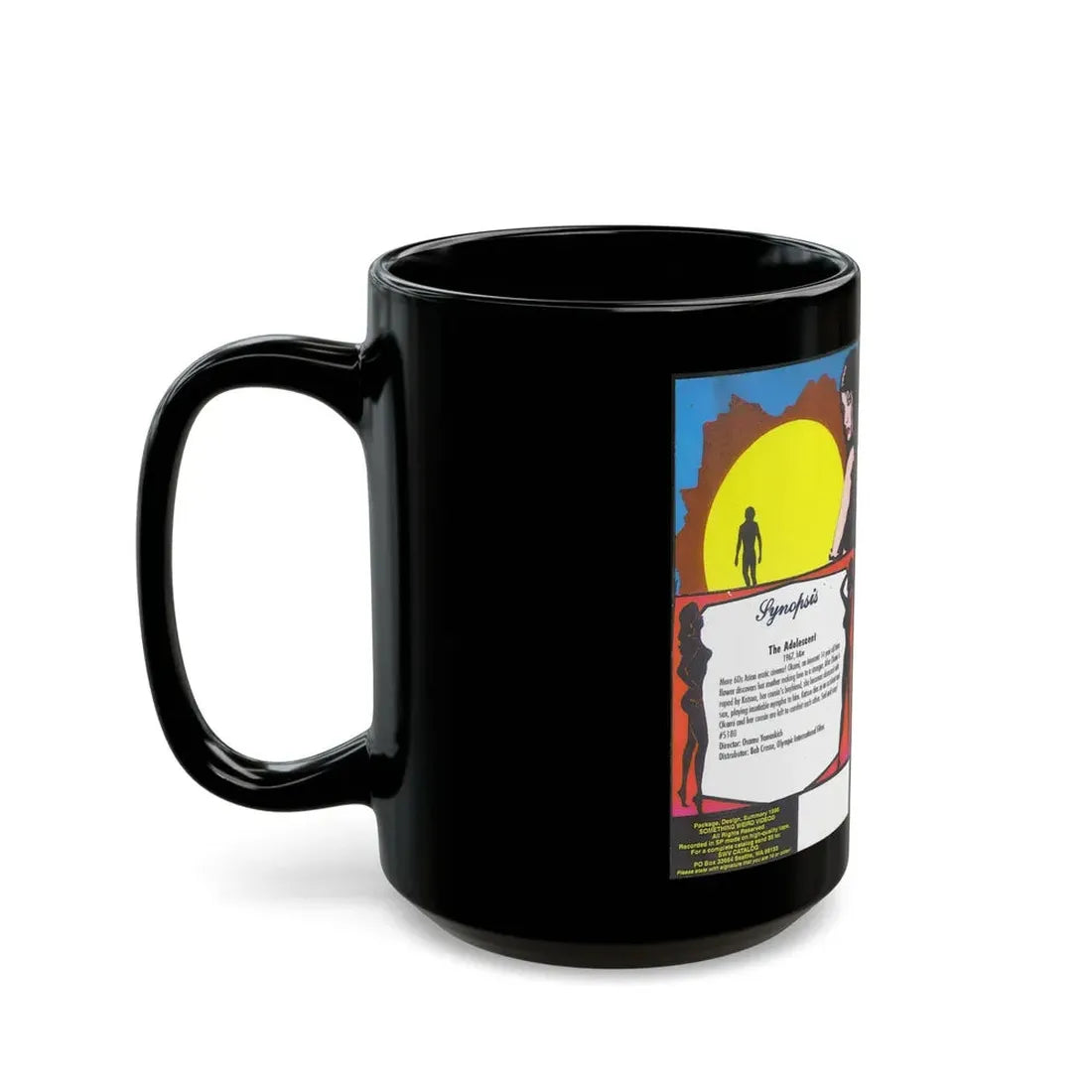 THE ADOLESCENT 60S ASIAN EROTIC CINEMA SWV SOMETHING WEIRD VIDEO (VHS COVER) - Black Coffee Mug - Go Mug Yourself