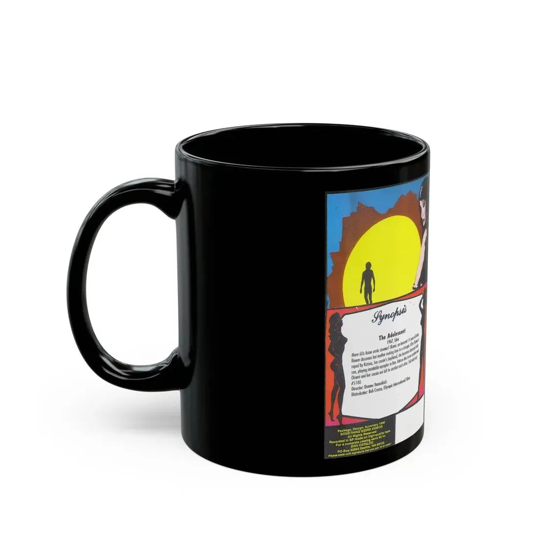THE ADOLESCENT 60S ASIAN EROTIC CINEMA SWV SOMETHING WEIRD VIDEO (VHS COVER) - Black Coffee Mug - Go Mug Yourself
