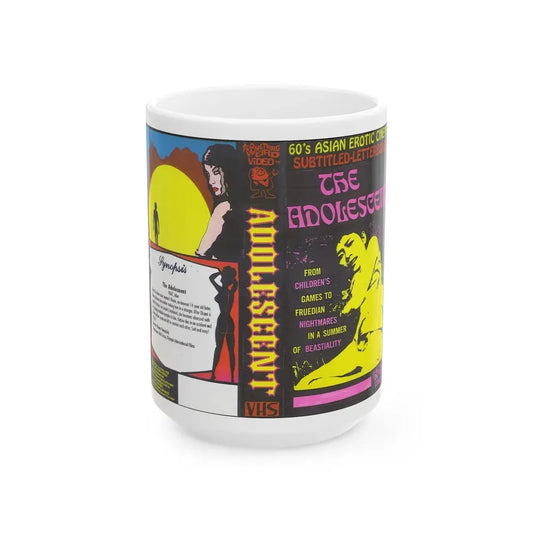 THE ADOLESCENT 60S ASIAN EROTIC CINEMA SWV SOMETHING WEIRD VIDEO (VHS COVER) - White Coffee Mug 15oz - Go Mug Yourself