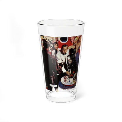 The Adventure of the Riviera Pirate, 1952 (Magazine Illustration) Pint Glass 16oz-16oz-Go Mug Yourself