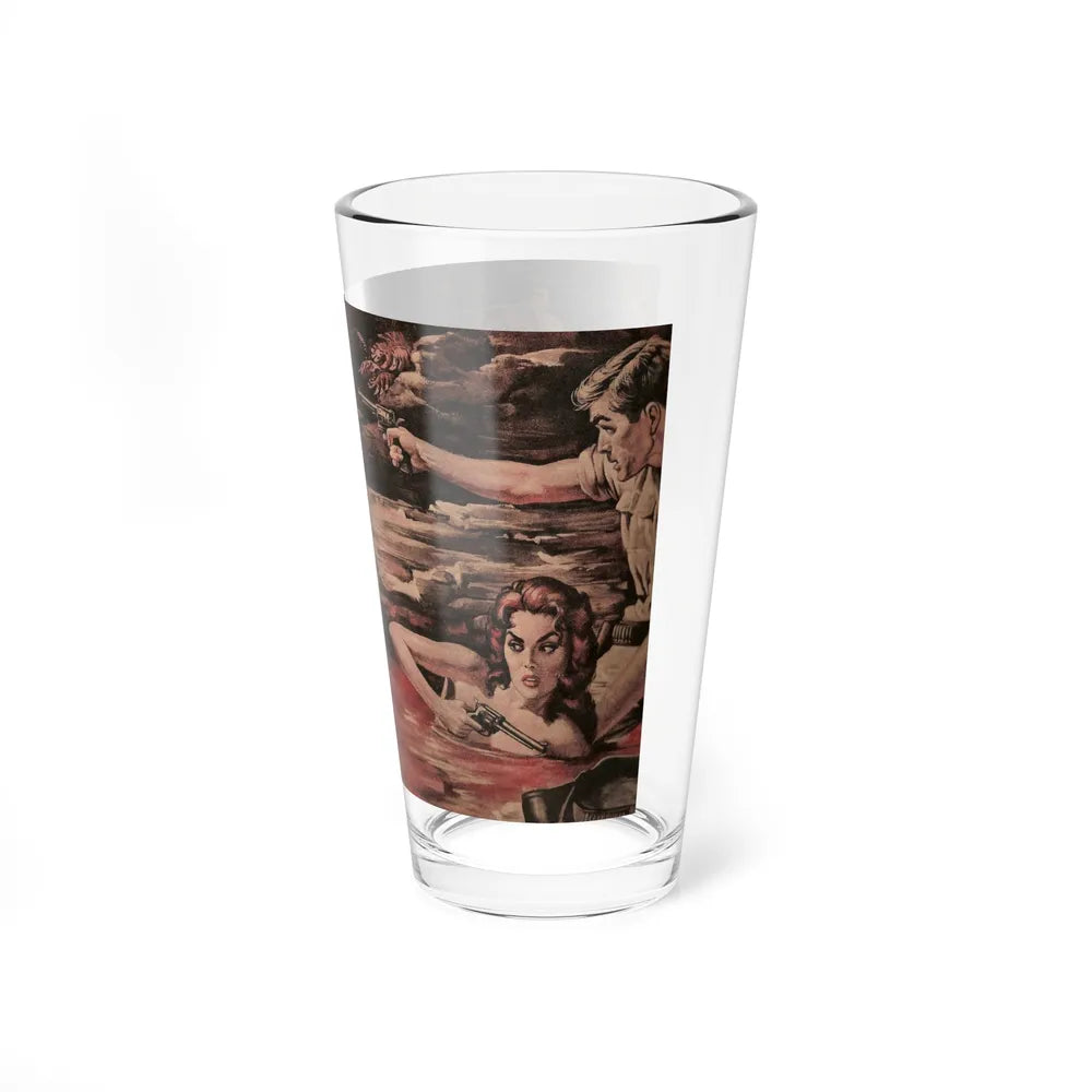 The Adventurer Who Wrecked Germany's Amazon Slave-Girl Empire, Man's World, June 1960 (Magazine Illustration) Pint Glass 16oz - Go Mug Yourself