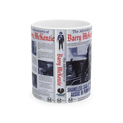 THE ADVENTURES OF BARRY MCKENZIE (VHS COVER) - White Coffee Mug 11oz - Go Mug Yourself