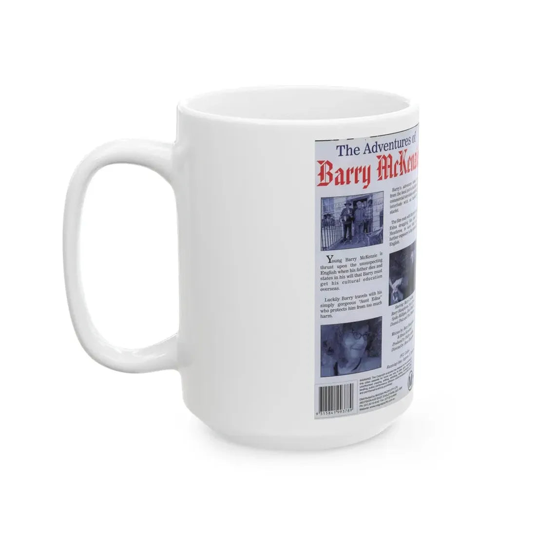 THE ADVENTURES OF BARRY MCKENZIE (VHS COVER) - White Coffee Mug - Go Mug Yourself