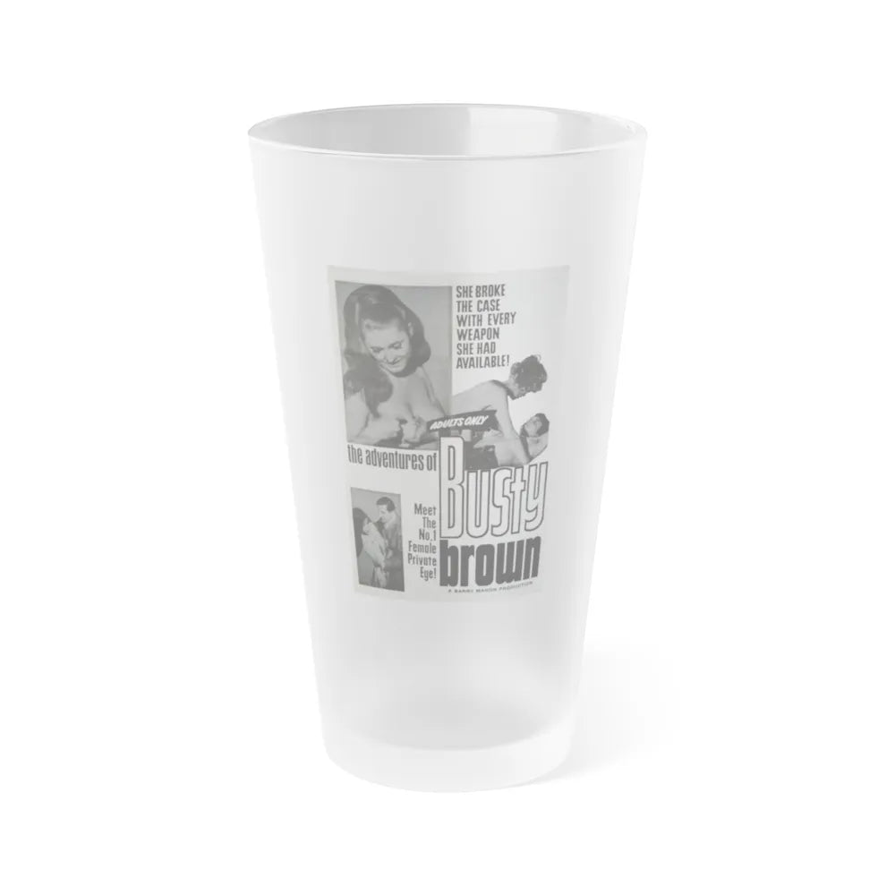 THE ADVENTURES OF BUSTY BROWN 1967 Movie Poster - Frosted Pint Glass 16oz-Go Mug Yourself