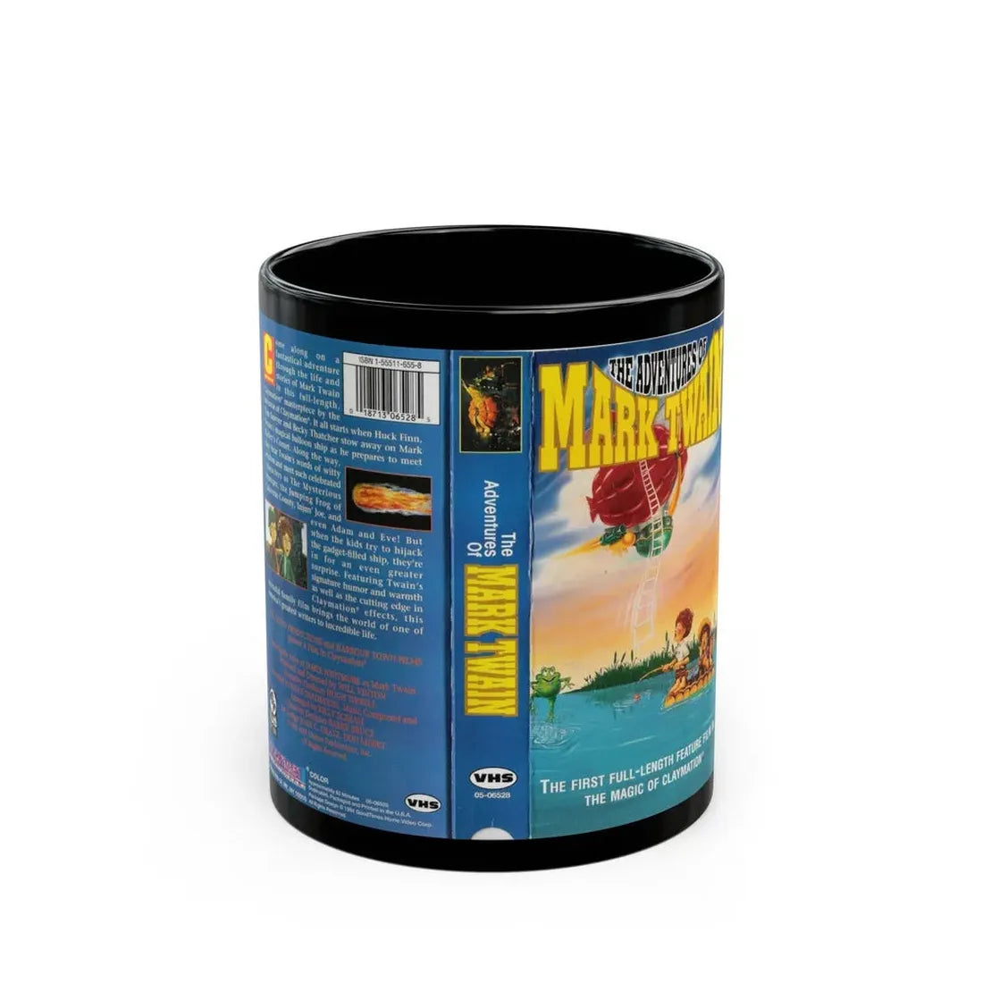 THE ADVENTURES OF MARK TWAIN (VHS COVER) - Black Coffee Mug 11oz - Go Mug Yourself