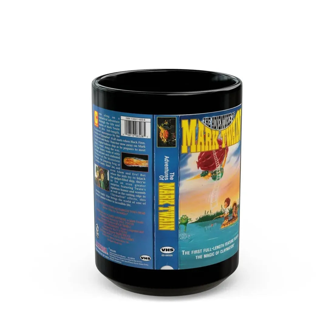 THE ADVENTURES OF MARK TWAIN (VHS COVER) - Black Coffee Mug 15oz - Go Mug Yourself