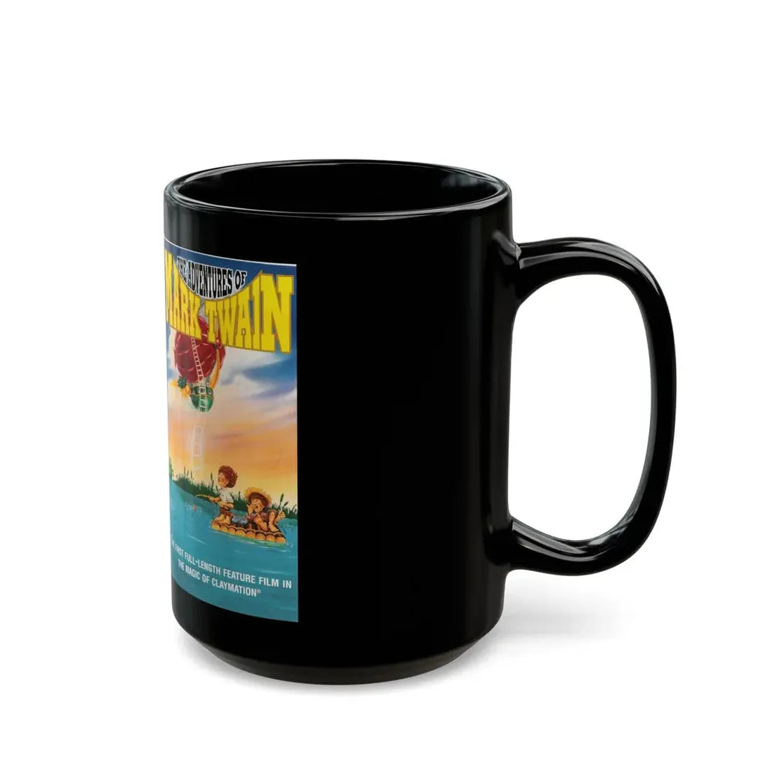 THE ADVENTURES OF MARK TWAIN (VHS COVER) - Black Coffee Mug - Go Mug Yourself