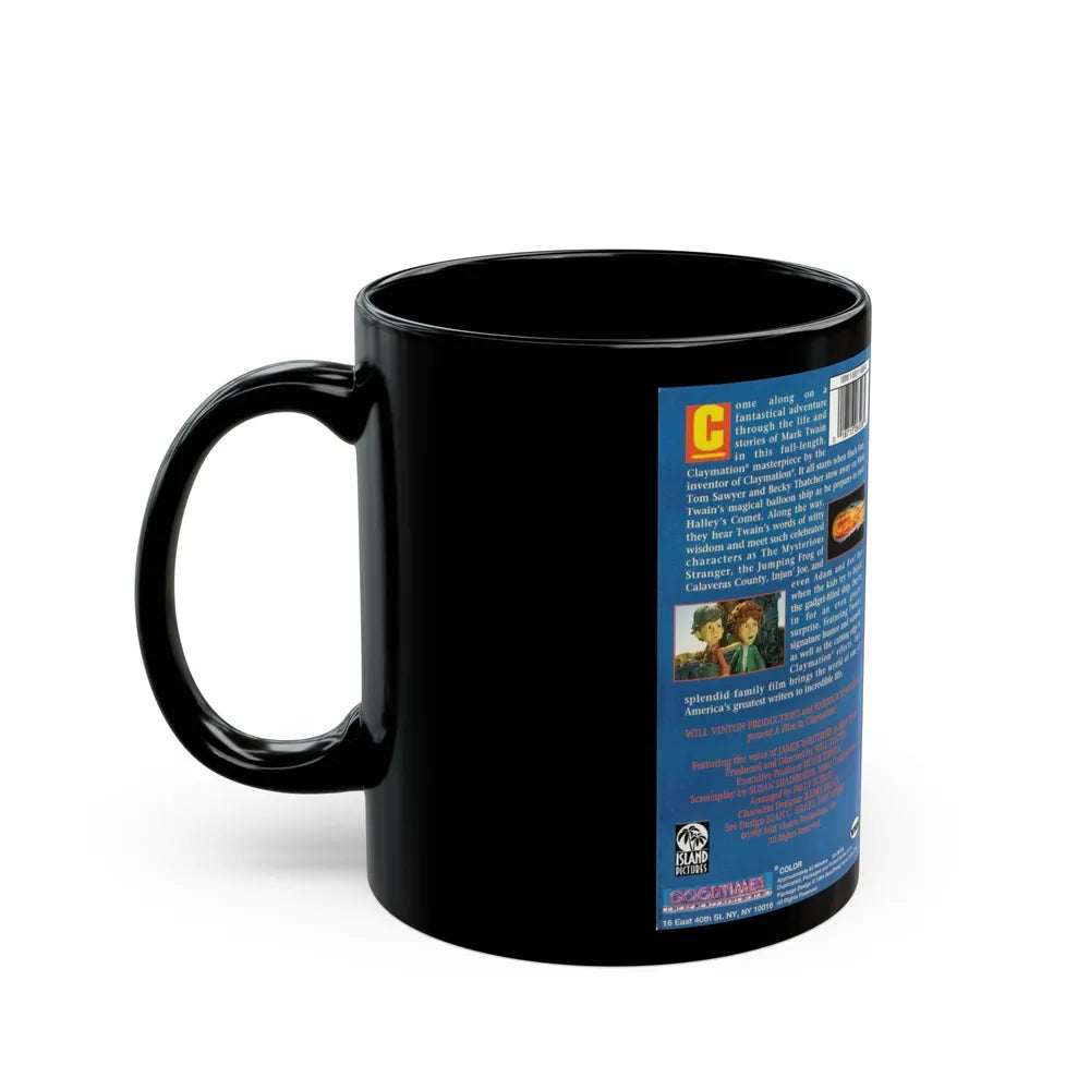 THE ADVENTURES OF MARK TWAIN (VHS COVER) - Black Coffee Mug-Go Mug Yourself