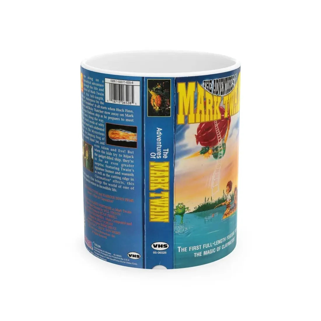 THE ADVENTURES OF MARK TWAIN (VHS COVER) - White Coffee Mug 11oz - Go Mug Yourself