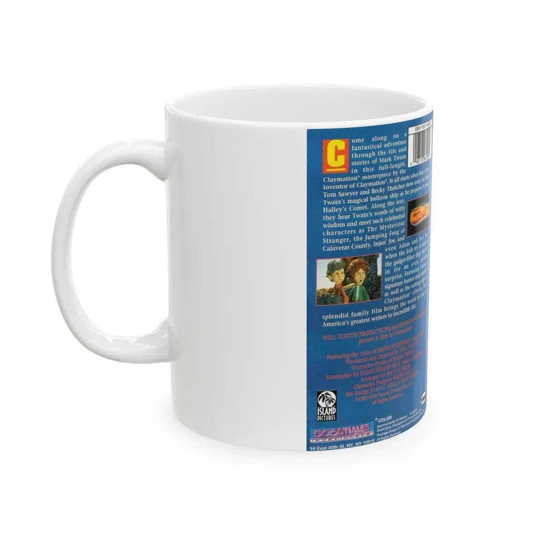 THE ADVENTURES OF MARK TWAIN (VHS COVER) - White Coffee Mug - Go Mug Yourself