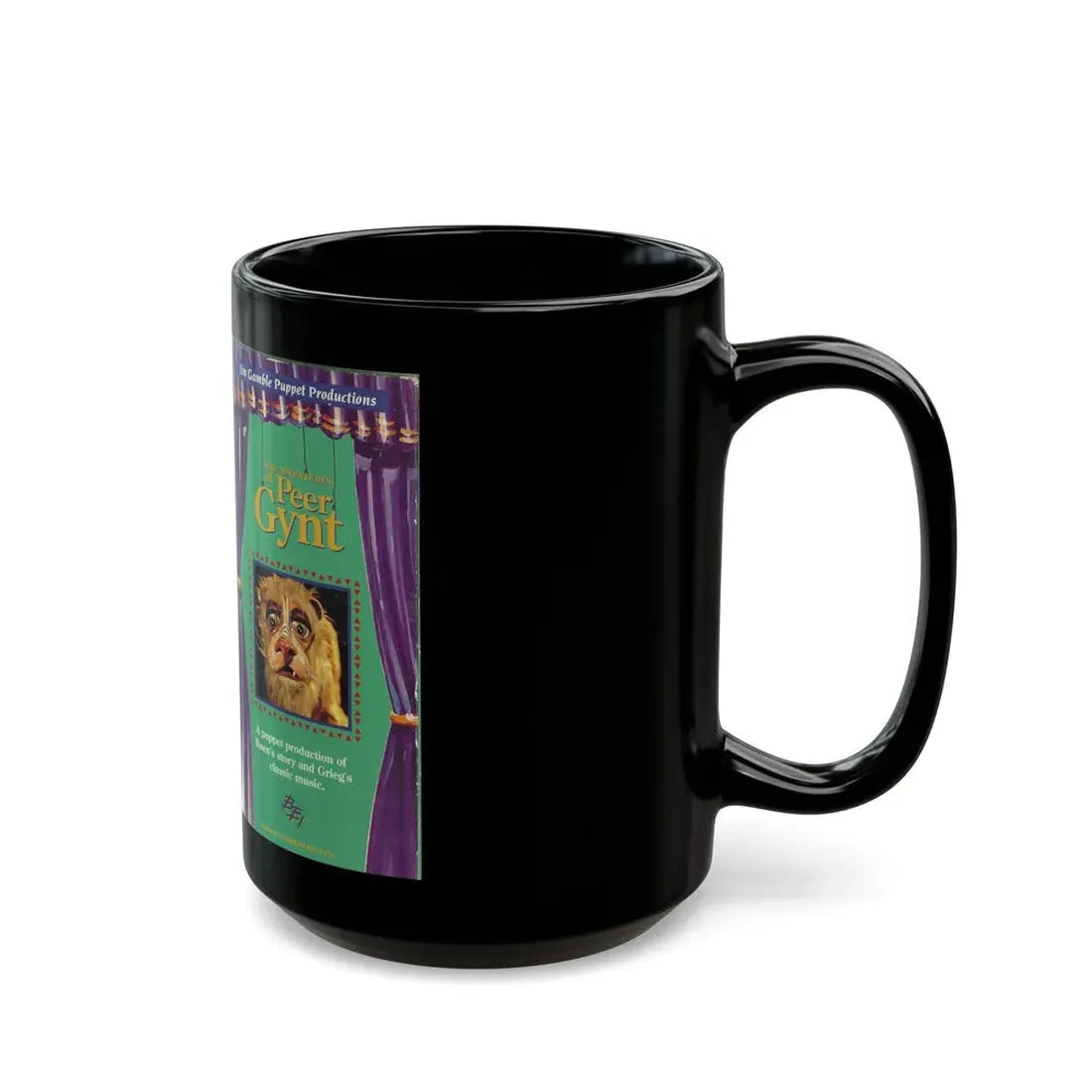 THE ADVENTURES OF PEER GYNT (VHS COVER) - Black Coffee Mug - Go Mug Yourself
