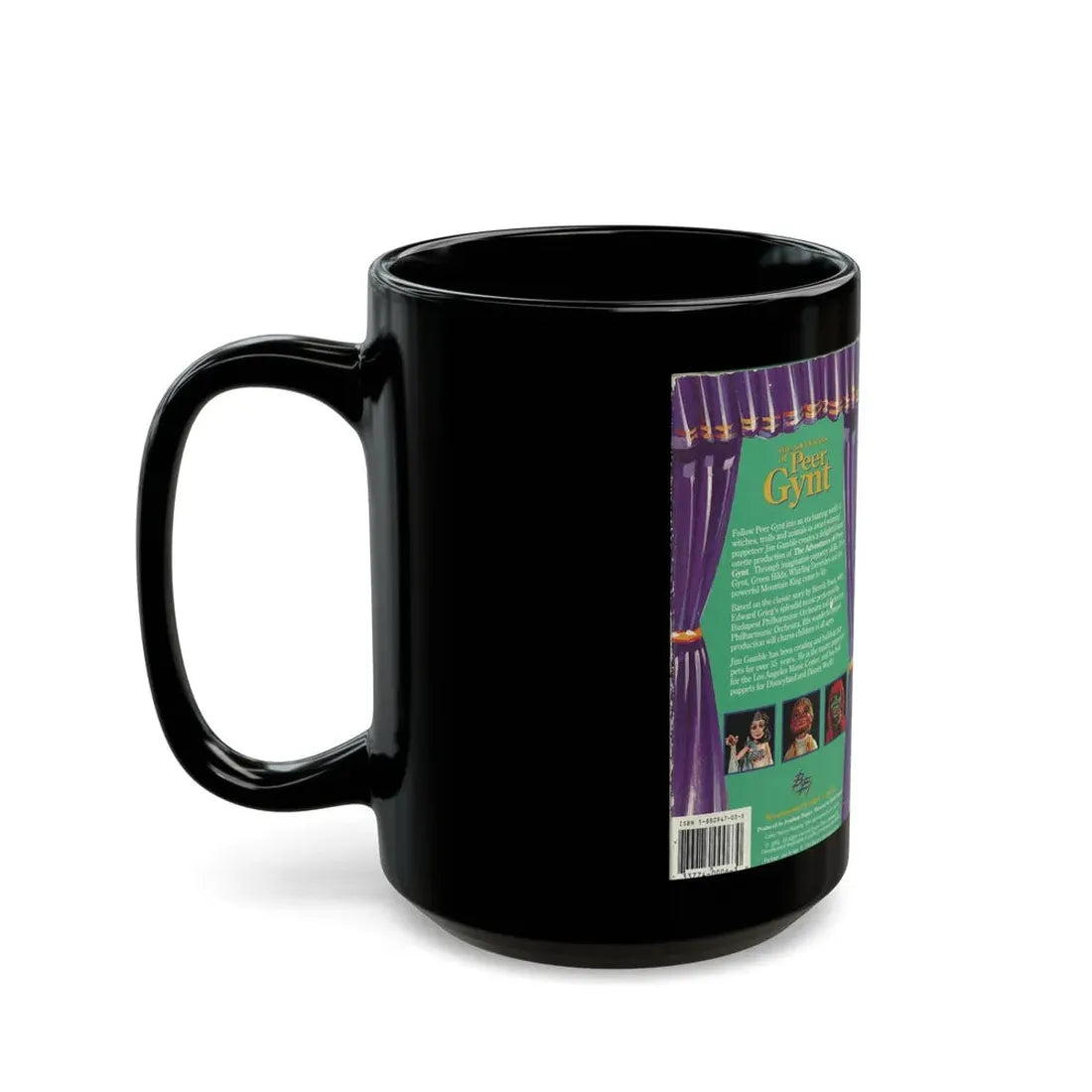 THE ADVENTURES OF PEER GYNT (VHS COVER) - Black Coffee Mug - Go Mug Yourself