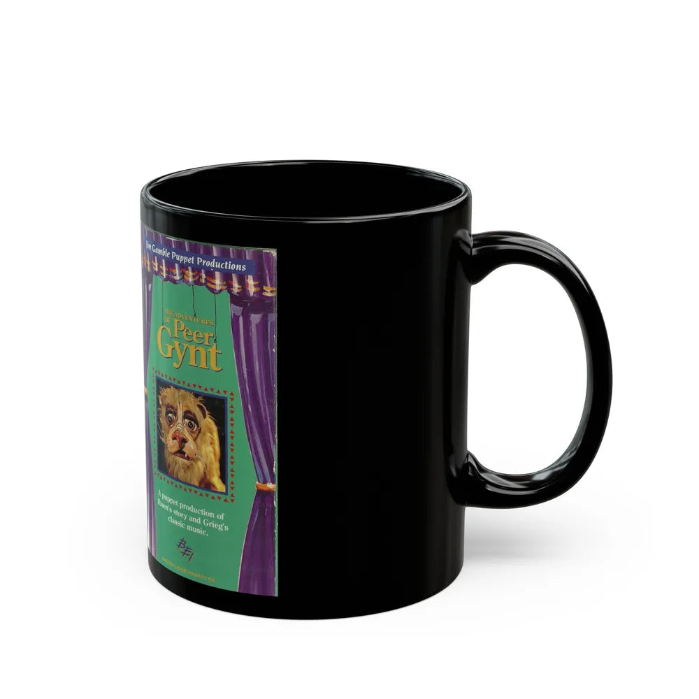 THE ADVENTURES OF PEER GYNT (VHS COVER) - Black Coffee Mug-Go Mug Yourself