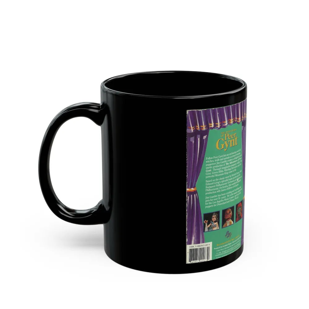 THE ADVENTURES OF PEER GYNT (VHS COVER) - Black Coffee Mug-Go Mug Yourself