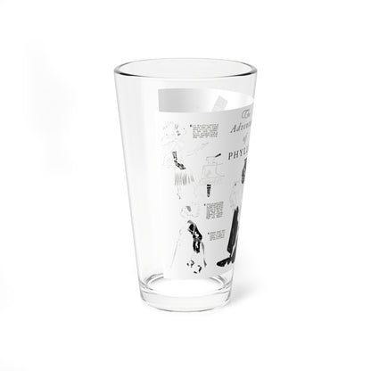 The Adventures of Phyllis, Screenland, December 1923 (Magazine Illustration) Pint Glass 16oz-Go Mug Yourself