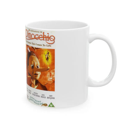 THE ADVENTURES OF PINOCCHIO (VHS COVER) - White Coffee Mug-Go Mug Yourself