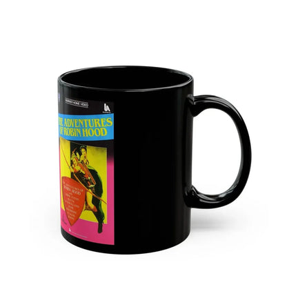 THE ADVENTURES OF ROBIN HOOD (VHS COVER) - Black Coffee Mug - Go Mug Yourself