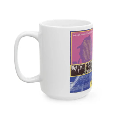 THE ADVENTURES OF SHERLOCK HOLMES (VHS COVER) - White Coffee Mug - Go Mug Yourself