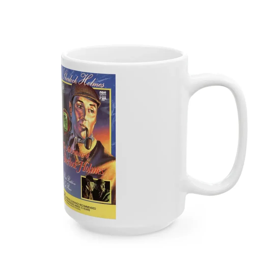 THE ADVENTURES OF SHERLOCK HOLMES (VHS COVER) - White Coffee Mug - Go Mug Yourself