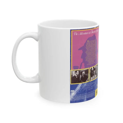 THE ADVENTURES OF SHERLOCK HOLMES (VHS COVER) - White Coffee Mug - Go Mug Yourself