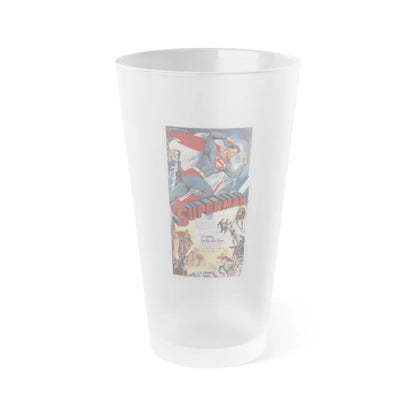 THE ADVENTURES OF SUPERMAN 1952 Movie Poster - Frosted Pint Glass 16oz-Go Mug Yourself