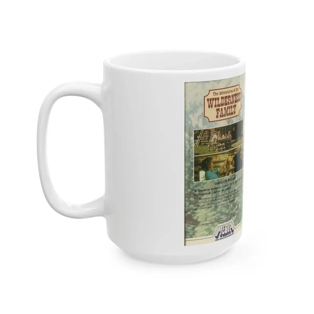 THE ADVENTURES OF THE WILDERNESS FAMILY (VHS COVER) - White Coffee Mug - Go Mug Yourself