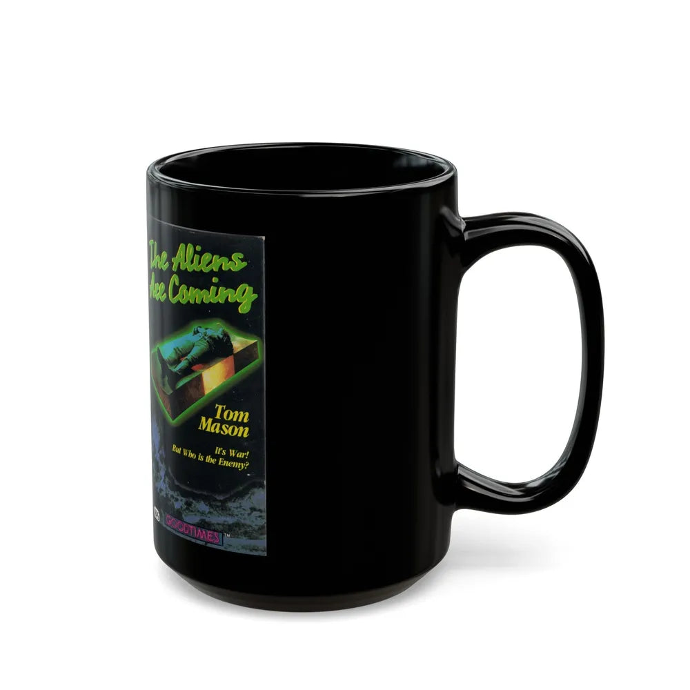 THE AILENS ARE COMING (VHS COVER) - Black Coffee Mug-Go Mug Yourself