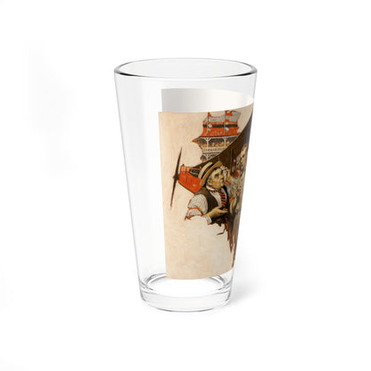 The Air Show Hero, Saturday Evening Post illustration, c. 1920-25 (Magazine Illustration) Pint Glass 16oz-Go Mug Yourself