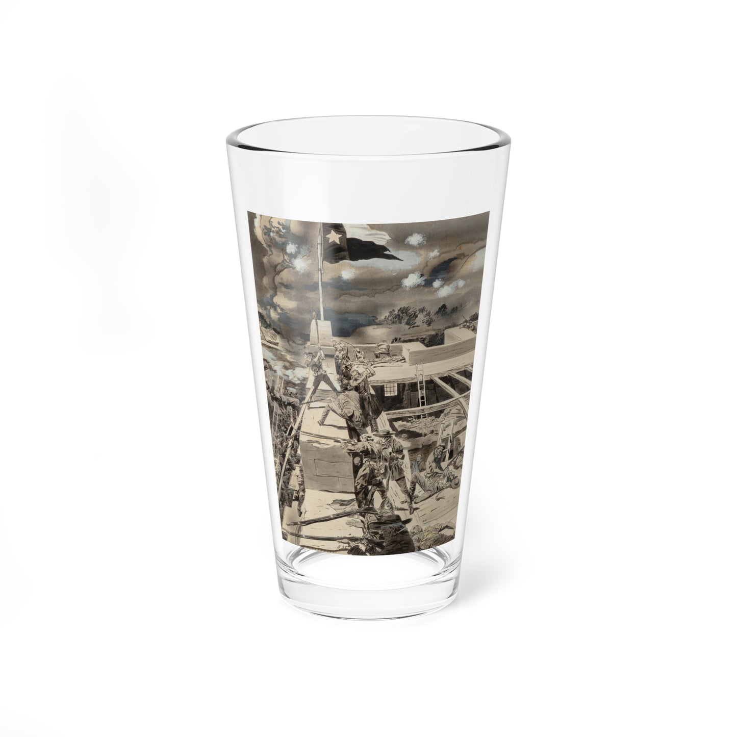 The Alamo (Magazine Illustration) Pint Glass 16oz-16oz-Go Mug Yourself