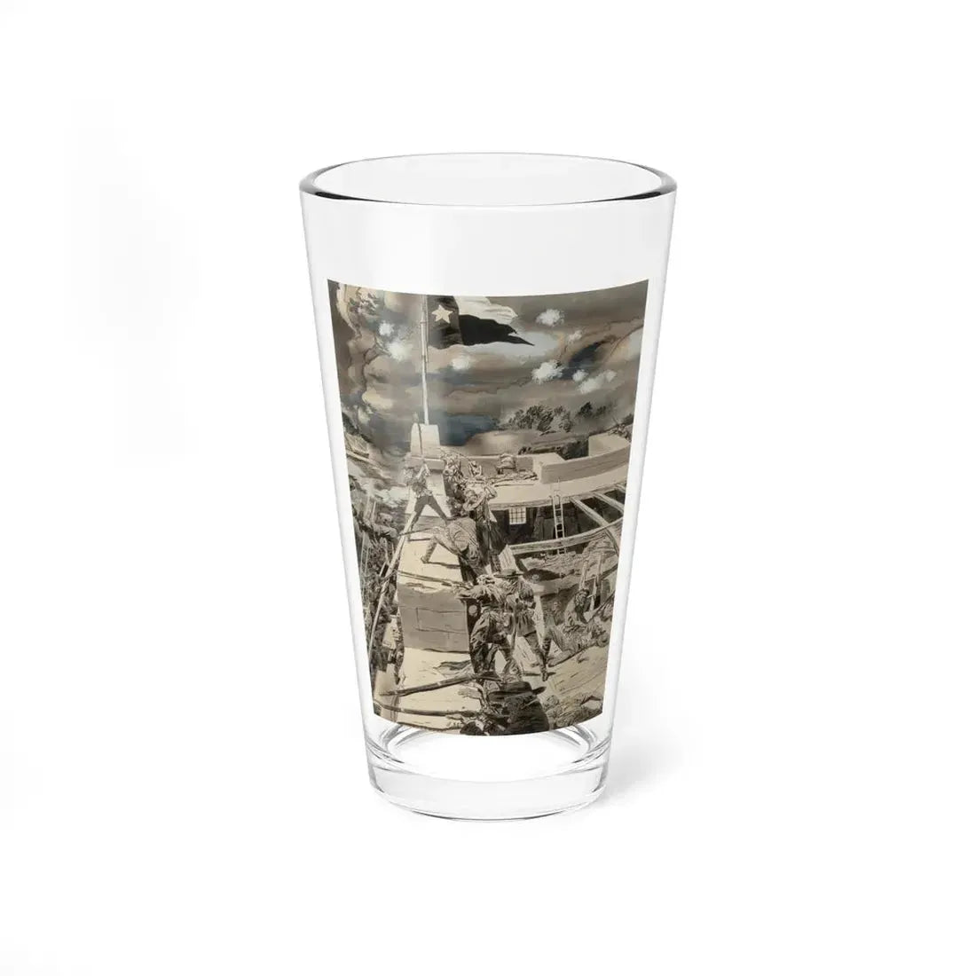 The Alamo (Magazine Illustration) Pint Glass 16oz 16oz - Go Mug Yourself