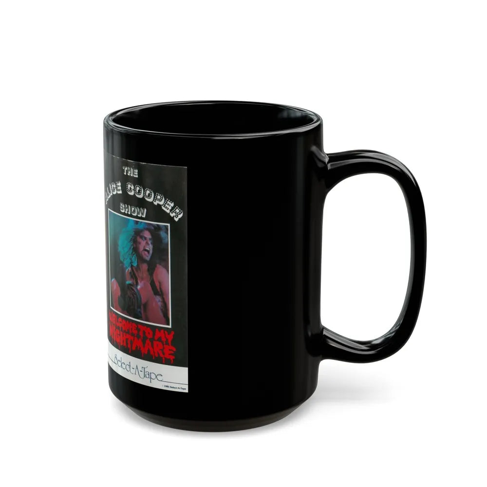 THE ALICE COOPER SHOW WELCOME TO MY NIGHTMARE (VHS COVER) - Black Coffee Mug-Go Mug Yourself