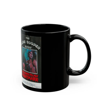 THE ALICE COOPER SHOW WELCOME TO MY NIGHTMARE (VHS COVER) - Black Coffee Mug-Go Mug Yourself