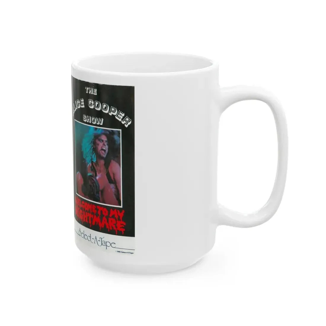 THE ALICE COOPER SHOW WELCOME TO MY NIGHTMARE (VHS COVER) - White Coffee Mug - Go Mug Yourself