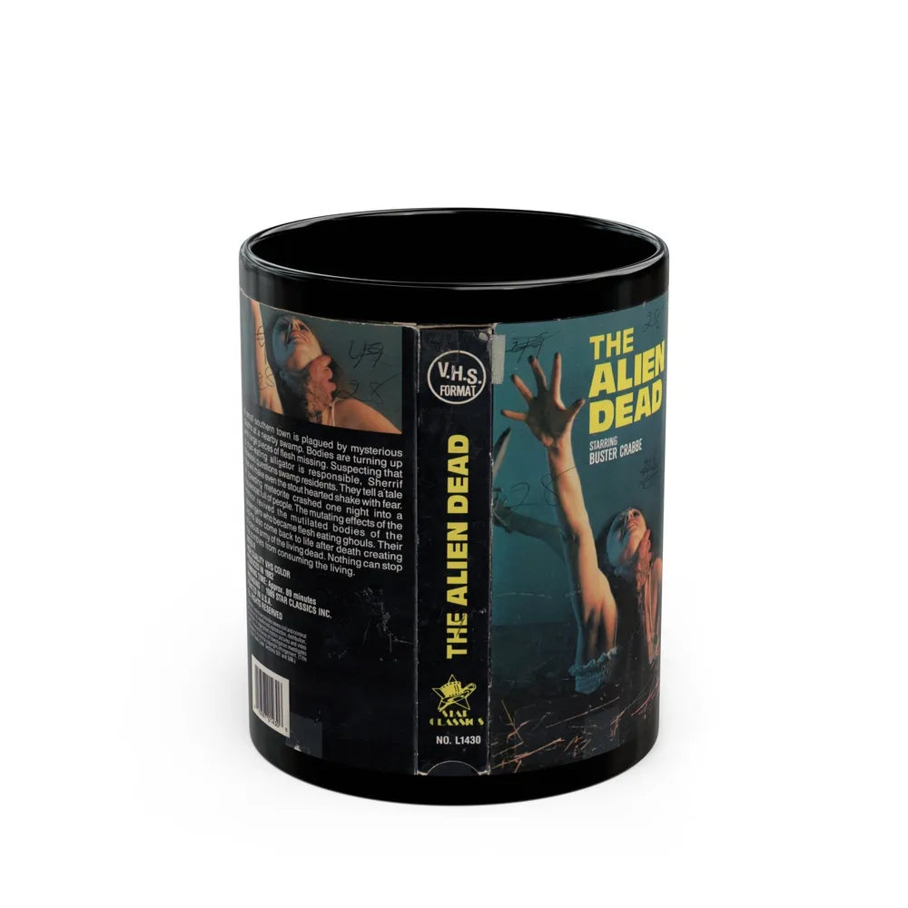 THE ALIEN DEAD (VHS COVER) - Black Coffee Mug-11oz-Go Mug Yourself