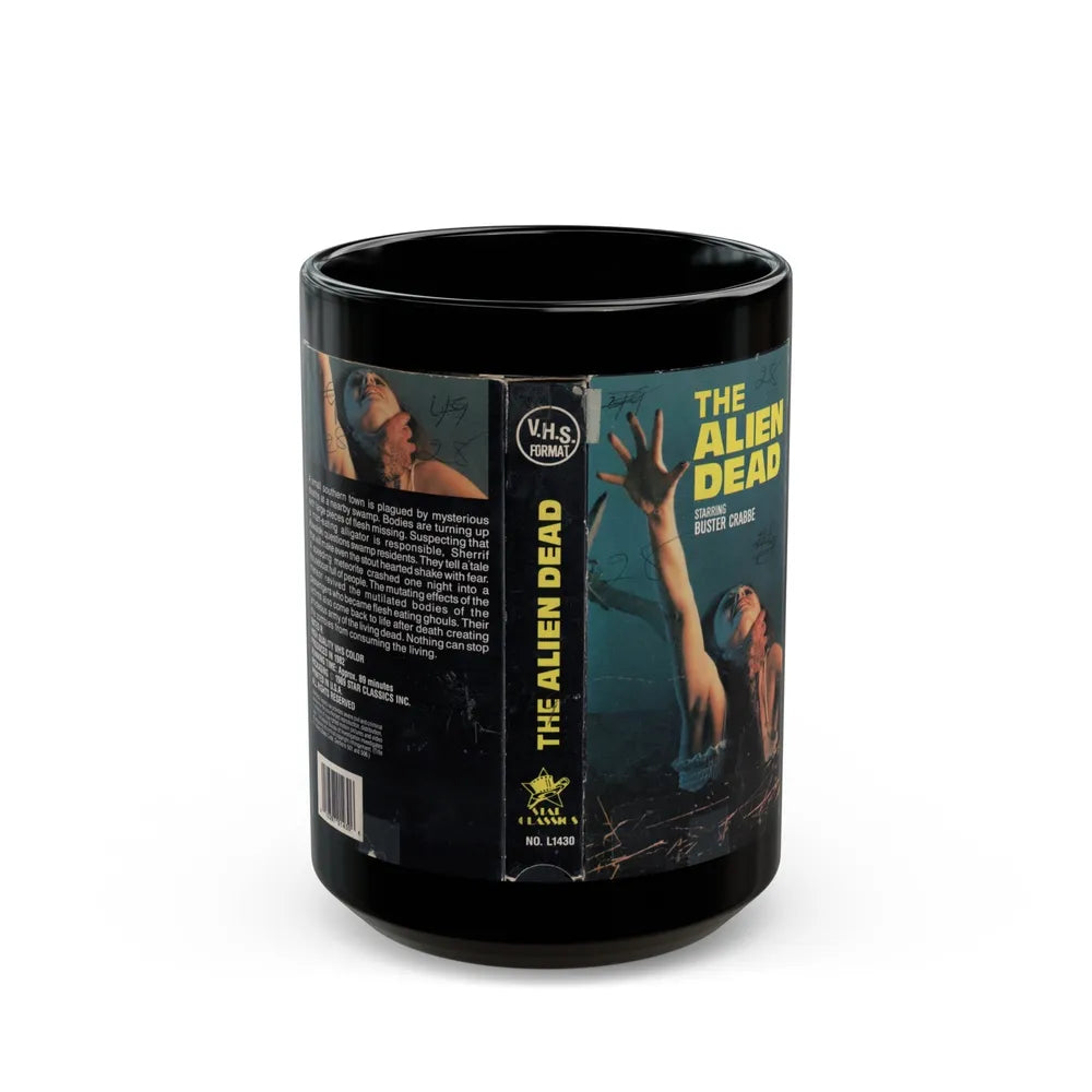 THE ALIEN DEAD (VHS COVER) - Black Coffee Mug-15oz-Go Mug Yourself