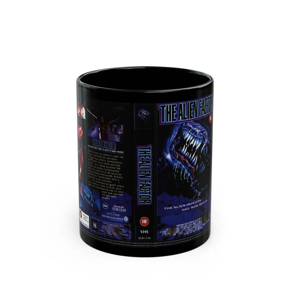 THE ALIEN FACTOR (VHS COVER) - Black Coffee Mug-11oz-Go Mug Yourself