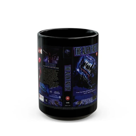 THE ALIEN FACTOR (VHS COVER) - Black Coffee Mug 15oz - Go Mug Yourself
