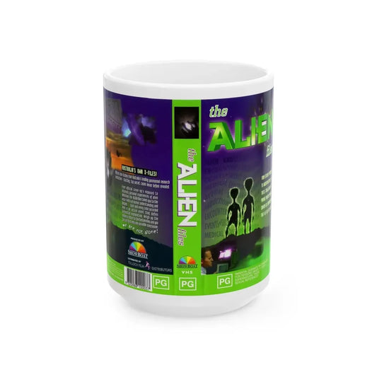 THE ALIEN FILES (VHS COVER) - White Coffee Mug 15oz - Go Mug Yourself