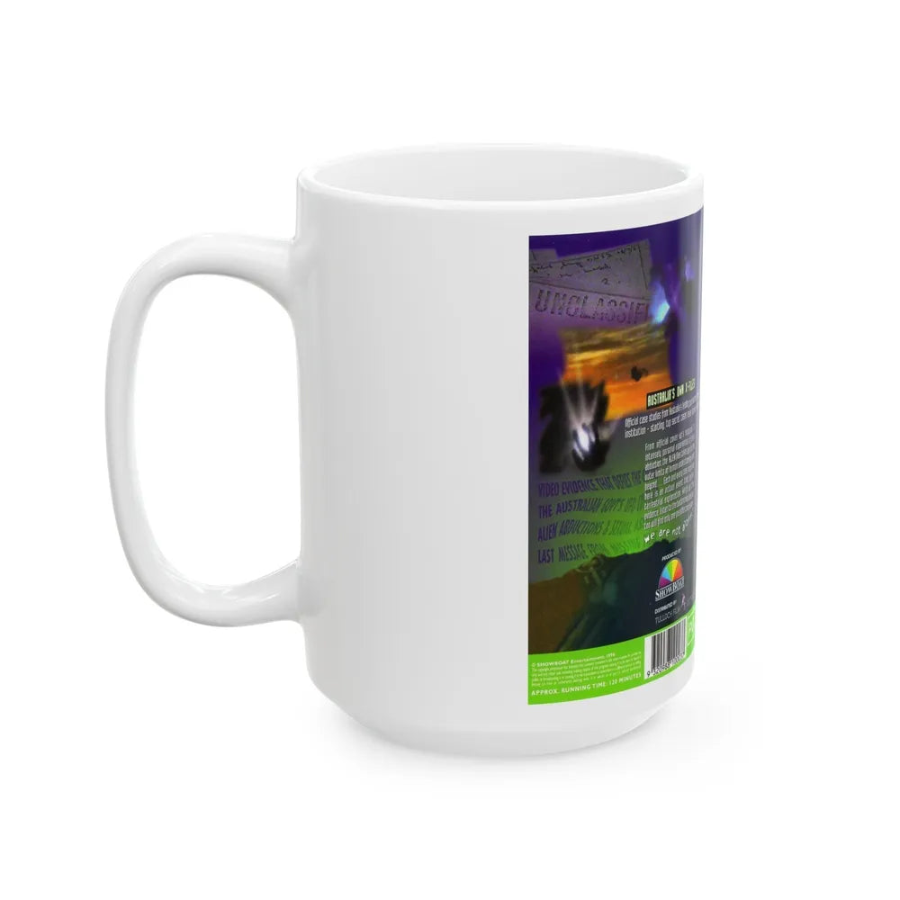 THE ALIEN FILES (VHS COVER) - White Coffee Mug-Go Mug Yourself